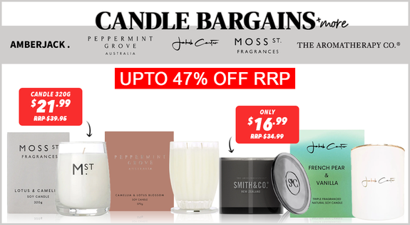 Shop the Peppermint Grove & more candle bargains! sale