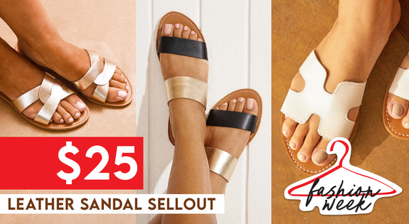 Shop the $25 Leather Sandal Sellout! sale