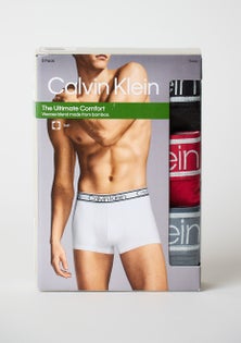 Calvin Klein - Bamboo Comfort Trunk 3Pk - Black/Scooter/Turbulence