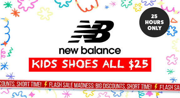 Shop the New Balance Kids Shoes ALL $25 - 25 Hours Only sale