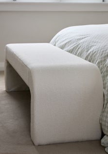 George Collective - Curve Boucle Bench - White Boucle