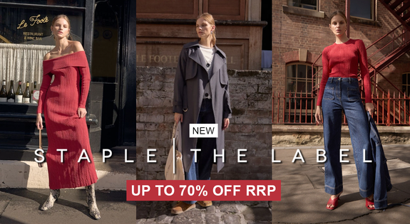Shop the NEW Staple the Label Up to 70% off RRP sale