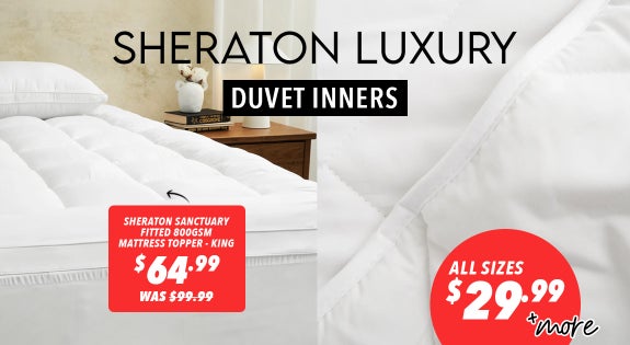 Shop the Sheraton Duvet Inners ALL sizes $29.99 & More! sale