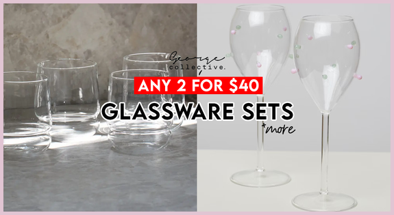 Shop the Glassware 2 sets for $40 sale