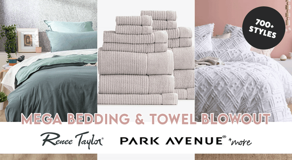 Shop the Mega Bedding & Towel Blowout Renee Taylor, Park Avenue & More sale