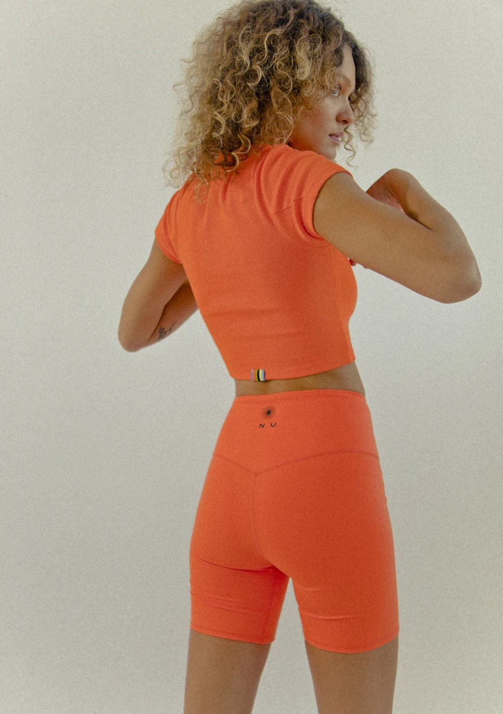 Nu Form - Flow Rib Cropped Tee - Blood Orange - Onceit