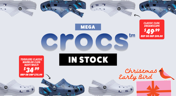 Shop the CROCS MEGA IN STOCK! sale