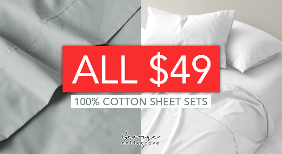 Shop the ALL $49 - 100% Cotton Sheet Sets Deals! sale