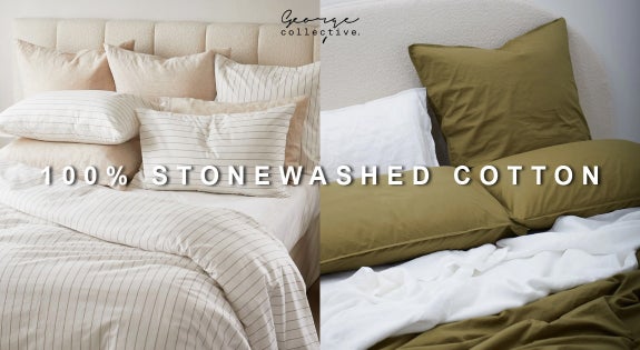 Shop the Stonewashed 100% Cotton Bedding sale