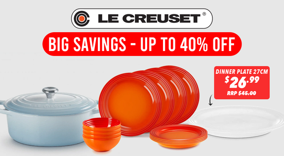 Shop the LE CREUSET DINNERWARE PO JULY 25 sale