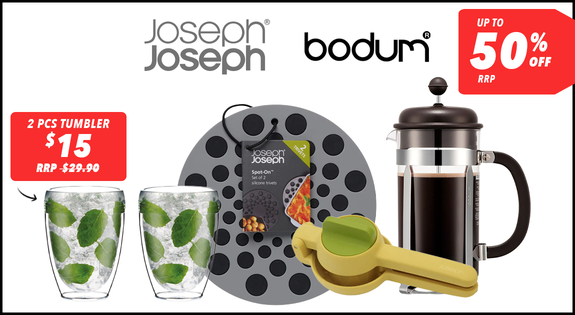 Shop the Joseph Joseph & Bodum Deals - Up to 50% off RRP! sale