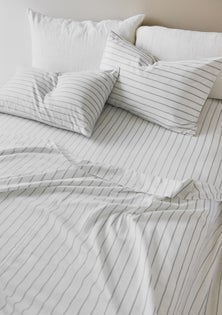George Collective - 100% Cotton Sheet Set - Queen - Sky Stripe