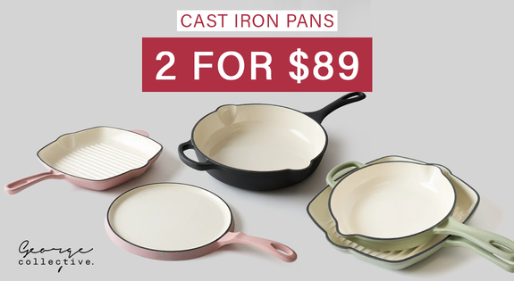 Shop the Cast Iron Pans - 2 for $89! sale