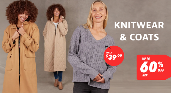 Shop the Knitwear & Coats up to 60% off RRP! sale
