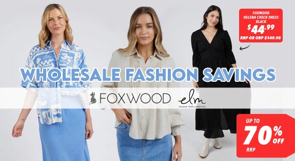 Shop the Wholesale Fashion Savings - Foxwood & Elm - Up To 70% Off RRP sale
