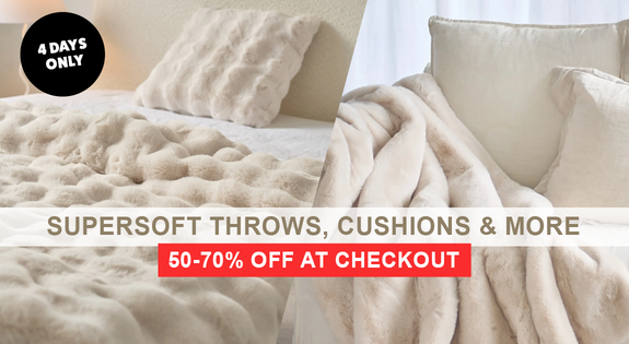 Shop the 50-70% OFF Supersoft Throws, Cushions + More! sale