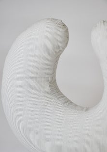 George Collective - 100% Stonewashed Cotton Nursing Pillow - Grey Stripe