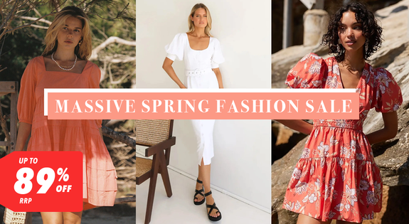 Shop the Massive Spring Fashion Sale - Up to 89% Off RRP sale