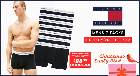 Shop the Tommy Hilfiger Mens 7 Pack Trunks- Up to 53% Off RRP sale