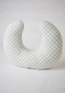 George Collective - 100% Stonewashed Cotton Nursing Pillow - Desert Sage Checker