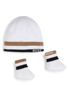 Hugo Boss - Pull On Hat+Slippers - White