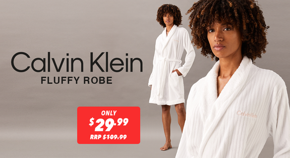 Shop the Calvin Klein Fluffy Robe only $29.99 sale