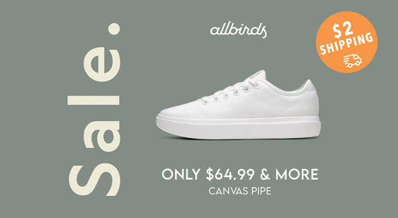 Shop the $2 Shipping - allbirds Sneaker Deal -From $99.99 - Up to 58% Off RRP sale
