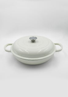 George Collective - Cast Iron Shallow Casserole 30cm - White Gloss