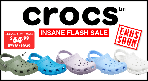 Shop the Crocs Insane Flash Sale! Back By Demand! sale