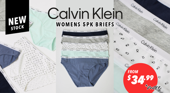 Shop the Calvin Klein - NEW STOCK - Womens 3Pack Briefs From $24.99 & More sale