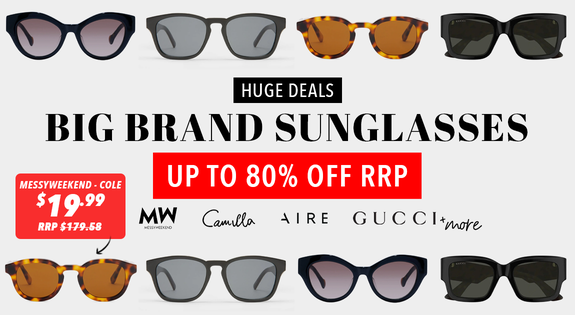 Shop the Huge Deals Big Brand Sunglasses up to 80% Off RRP! sale