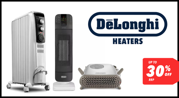 Shop the Heat things up at home - Delonghi Heaters Up to 30% off RRP sale