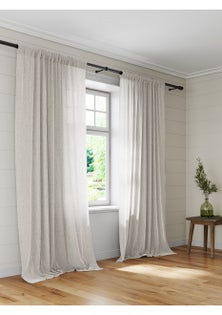 George Collective - 100% European Linen Curtain Pair - Large Drop - Natural