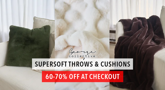 Shop the 60-70% off Supersoft Throws & Cushions at checkout! sale