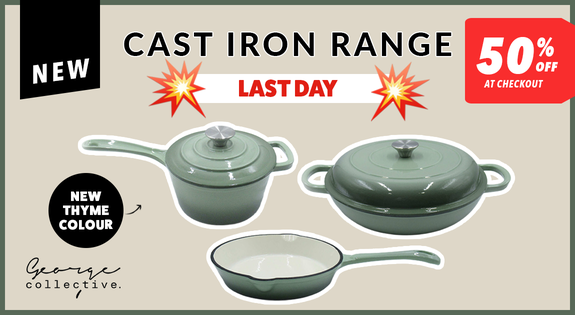 Shop the Cast Iron 50% off - Last day! sale