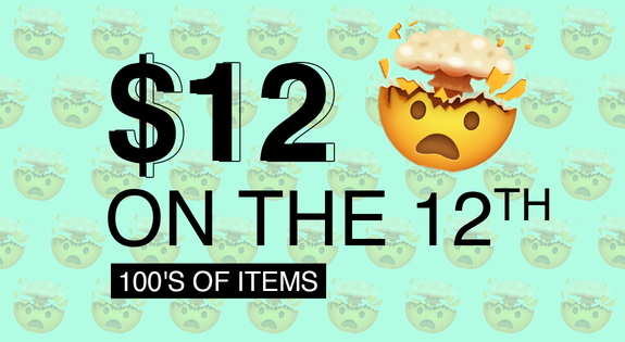 Shop the $12 on the 12th sale