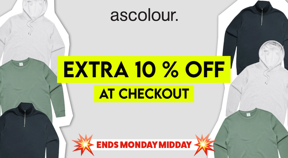 Shop the AS Colour - Extra 10% Off at Checkout - ends Monday Midday sale