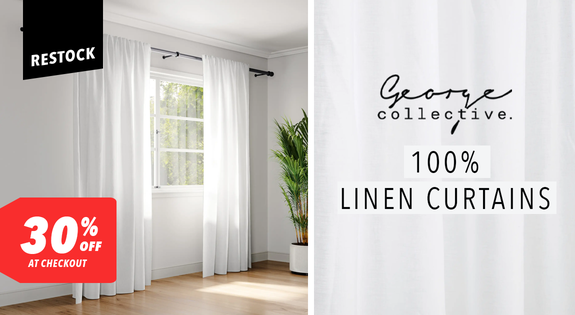 Shop the 100% French Linen Curtains - 30% off at Checkout! sale
