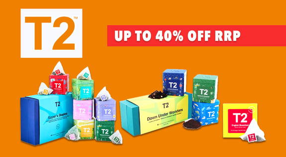 Shop the T2 - Up to 40% off RRP sale