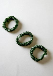 Slumber - 100% Silk Skinny Scrunchie 3pack - Forest