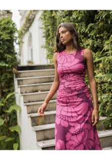 MINKPINK - Persphone Mesh Midi Dress - Berry