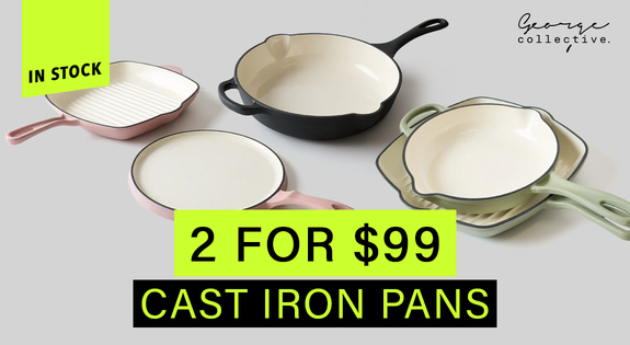 Shop the Cast Iron Pans - 2 for $99! sale