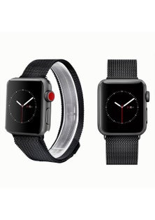 Stainless Steel Mesh Magnetic Band Compatible With Apple Watch Band for 38MM 40MM 41MM-Black