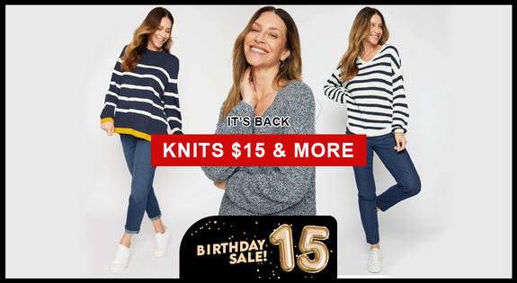 Shop the It's back! Knits $15 & More sale