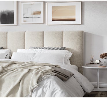 George Collective - Ribbed Boucle Headboard - King - Natural Boucle