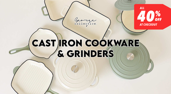 Shop the Cast Iron Cookware & Grinders - All 40% off at checkout! sale