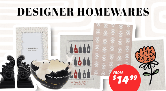 Shop the Designer Homewares from $14.99 sale