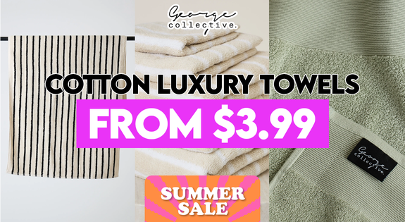 Shop the 100% Cotton Luxury Towels From $3.99 sale
