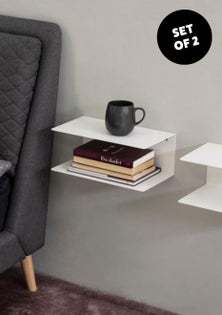 Joliet Wall Shelf - Set of 2 - White