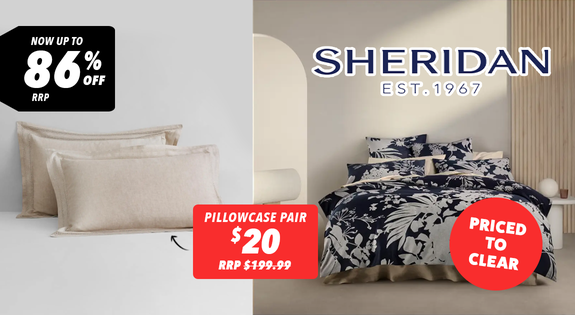 Shop the Sheridan Priced to Clear - Now up to 86% off RRP sale